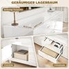 HOMCOM Lowboard 2 Türen Schubladen (Hochglanz Fernsehtisch, 1 St, TV-Bank), für Wohnzimmer Schlafzimmer Hochglanz Weiß Bild 5
