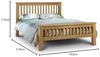 Julian Bowen Amsterdam Bett mit hohem Fußende, Eiche, Kingsize Bild 2