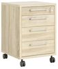 Dmora Solange Kommode, Mehrzweckwoche, Schlafzimmer-Kommode, Schrank mit Schubladen, 49 x 48 x 68 cm, Eiche, Melaminspanplatte Bild 3