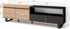 Skraut Home | TV-Schrank, Lowboard | für Wohnzimmer und Esszimmer | 200 x 57 x 35 cm | Für TV-Geräte bis zu 80" | Industriedesign | Moderner Stil | Eiche Schwarz Bild 5