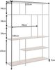 riess-ambiente Bücherregal SLIM LINE 185x135cm natur / schwarz, Einzelartikel 1-tlg, Wohnzimmer · Holzwerkstoff · Metall · mit Ablage · Industrial Bild 3