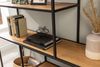 riess-ambiente Bücherregal SLIM LINE 185x135cm natur / schwarz, Einzelartikel 1-tlg, Wohnzimmer · Holzwerkstoff · Metall · mit Ablage · Industrial Bild 5