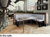 MEBLINI Eckbank für Esszimmer mit ausziehbarem Tisch - Küchenbank - Essecke - Sitzecke Küche - PETER - U-Beine 128x168x87cm Rechts - Hellgrau Samt/M Schwarz Hochgl. Bild 5
