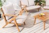 riess-ambiente Loungeset COMFORT LINE natur/beige - Akazie, Massiv, Outdoor-Stoff, wetterfest, (Set, 4-tlg, Gartensofa, 2x Gartensessel, Gartentisch), Pflegeleichte & langlebige Gartenmöbel - ideal f. Balkon oder Terrasse Bild 3