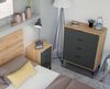 Dmora - Rochester-Kommode, Kommode mit 4 Schubladen, Kommode für das Schlafzimmer, moderne Kommode, 76x40h94 cm, geknotete Eiche und Anthrazit Bild 4