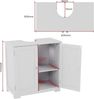Home Discount priano unter Waschbecken Badezimmer Unterschrank Schrank Waschbecken Einheit, stehend, weiß Bild 3