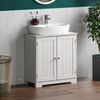Home Discount priano unter Waschbecken Badezimmer Unterschrank Schrank Waschbecken Einheit, stehend, weiß Bild 2