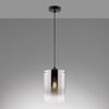 Fischer & Honsel 60895 Pendelleuchte Samu sandschwarz Glas rauchfarben zu klar Bild 4