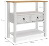 IDIMEX Waschbeckenschrank TEQUILA Waschtisch mit 2 Schubladen und Ablage Massivholz Landhausl Weiß/Eiche Bild 3