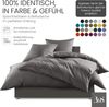 Bettwaesche-mit-Stil Mako-Satin Spannbettlaken dunkelgrau 160x200cm Bild 4
