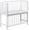 Baby-Delux Beistellbett Beistellbett, Babybett Stubenbett 90x40 weiß Kiefer mit Rollen Matratze Bild 4