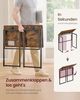 VASAGLE Klapptisch, Kleiner Schreibtisch klappbar, Computertisch, Tischplatte aus einem Stück, abgerundete Ecken, Tisch für Homeoffice, Schlafzimmer, 80x40 cm, vintagebraun LWD151KD01 Bild 5