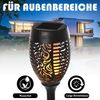 Outsunny Solarleuchte, Gartenlicht, 4er-Set Lampe, 6–8 h, IP44 Wasserfest, Kunststoff, Schwarz, Ø12 x H72 cm Bild 5