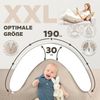 sei Design XXL Stillkissen ergonomisch 190x30 Schwangerschaftskissen Seitenschläferkissen Komfortkissen Erwachsene Baby Kissen mit Bezug 100% Baumwolle Bild 4
