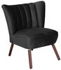 Sessel Kadisha Bezug Samtvelours Buche nussbaum dunkel / schwarz 21118 Bild 1