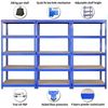 Q-Rax Lagerregal Blau - 90cm x 180cm x 50cm Bild 5