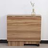 BAKAJI ZFT-2 Multifunktionaler PC-Tish, Mobiler Klapptisch, Klappbarer Esstisch Geeignet für kleine Räume mit 2 Ablagen für Esszimmer und Küche, Roteiche , 140 x 80 x 74 cm Bild 3