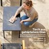 Outsunny Sitzgruppe für 4 Personen mit 2er Sofa Stuhl Beistelltisch, (Gartenlounge, 4-tlg, Gartenmöbel Set), für Garten Balkon Schwarz Bild 5
