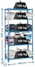 SimonRack Schwerlastregal, Lagerregal, 200 x 100 x 30 cm, Metallregal, Kellerregal, Biegestelle 150 kg, 5 Holzfachböden, Blau/Holz - Maderclick Bild 3