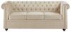 Vente-unique - Sofa mit Schlaffunktion 3-Sitzer - Samt - Beige -CHESTERFIELD Bild 4