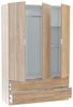 Habitdesign LCX453F - Kleiderschrank mit 3 Türen und 4 Schubladen, Schlafzimmerschrank, Maße: 200 cm (H) x 135 cm (B) x 52 cm (T) Bild 4