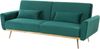 Beliani 'EINA' Schlafsofa, 3-Sitzer Sofa, Samtstoff, Smaragdgrün, 86 x 81 x 210 cm Bild 5
