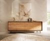 Sideboard Stonegrace 200 cm Eiche Natur 4 Türen Fuß Vierkant Edelstahl gebürstet Bild 4