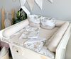Wickelauflage Set 6-teilig – Wickelunterlage aus Baumwolle & Waffelstoff – Baby Wickelauflage – Geschenk zur Babyparty – Wickeltischauflage – 75x72 cm (Breite x Tiefe), Safari und hellbeige Bild 2