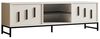 Hanah Home Modern White TV Stand, 160 cm, 100% Melamine Coated Particle Board, 18 mm Thick | Wall-Mountable, Multiple Shelves, Stylish & Functional Design Bild 4