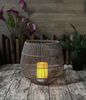 Arnusa LED Solarleuchte Laterne Rattan Solarlampe Gartenlampe mit LED Kerze Solarkerze, Dämmerungssensor, LED fest integriert, warmweiß, für den Innen- und Außenbereich mit Dämmerungssensor Bild 3