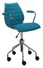 Kartell Maui Soft, Sessel ouf Rollen, Petrol Bild 4