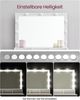 VASAGLE Schminktisch, mit LED-Beleuchtung, einstellbare Helligkeit, Frisiertisch mit Spiegel, Hocker, Kosmetiktisch mit 2 Schubladen und 3 offenen Fächern, modern, wolkenweiß und pastellrosa RDT720W01 Bild 3