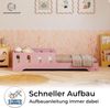 smartwood Kinderbett 120x200 cm in Rosa - Montessori Bodenbett mit Rausfallschutz & Lattenrost - Aus handbemaltem Sperrholz - Sicher für Jungen und Mädchen - Einfache Montage - TILA 6 Bild 4