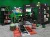 Minecraft Gaming-Stuhl - Gaming Chair - stufenlos höhenverstellbar - mit Wippmechanik, schwarz mit Minecraft Design Bild 2