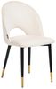 Esszimmerstuhl 2er Set MAGALIA Samtstoff Beige Bild 4