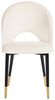 Esszimmerstuhl 2er Set MAGALIA Samtstoff Beige Bild 5