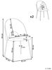 Esszimmerstuhl 2er Set MAGALIA Samtstoff Beige Bild 3