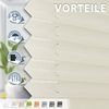Sanfree Plissee Klemmfix Plisseerollo ohne Bohren Beige B100 x H80cm inkl. Klemmträger Blickdicht und lichtdurchlässig Jalousie Faltrollo Sichtschutz und Sonnenschutz Rollo für Fenster & Tür Bild 2