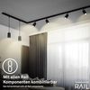 Briloner Leuchten Schienensystem-Leuchten RAIL, ohne Leuchtmittel, Pendelleuchte 1440x80x55 mm Schwarz max. 9W Schienensystem Rail Küche Bild 5