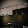 Briloner Leuchten Schienensystem-Leuchten RAIL, ohne Leuchtmittel, Pendelleuchte 1440x80x55 mm Schwarz max. 9W Schienensystem Rail Küche Bild 4
