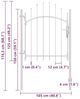 vidaXL Gartentor Woerden Stahl 1x1,25 m Weiß 143064 Bild 2