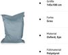 BuBiBag XXL Sitzsack, Outdoor Sitzsäcke für Kinder und Erwachsene, Bodenkissen Beanbag Fatboy wetterfest (Grau 145x100 cm) Bild 4