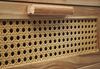 Kobolo Regal Kommode mit Wiener Geflecht Nachttisch Holz, Holzregal Wohnzimmer, 3 Schubladen Bild 5