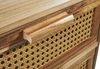 Kobolo Regal Kommode mit Wiener Geflecht Nachttisch Holz, Holzregal Wohnzimmer, 3 Schubladen Bild 4