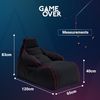 Game Over Videospiel Sitzsack Liegestuhl | Wohnzimmer | Seitentaschen für Controller | Headset-Halter | Hergestellt in Großbritannien | Ergonomisches Design (Elektrisches Purpur) Bild 3