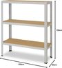 shelfplaza OFFICE 100x100x30 cm Schwerlastregal in lichtgrau mit 3 Böden und 175 kg Traglast pro Boden Bild 2