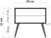 Dmora Nachttisch Antlia Braun 60 x 40 x 61 cm 2 Schubladen, 1 Fach Bild 2