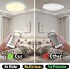 LQWELL® Deckenleuchte LED Deckenlampe, IP44 Wasserfest Badlampe Rund Flach 18W 3000K 1600LM Modern Schlicht Lampe Dünn für Wohnzimmer Badezimmer Schlafzimmer Küche Balkon Keller Büro, 220 * 24mm Bild 5