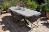 240cm Polystone ovaler Gartentisch Salo + 6 bequeme Gartenstühle Portofino Bild 2
