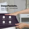 Utopia Bedding Spannbettlaken für Doppelbett, tiefe Taschen, weiche Mikrofaser, schrumpft und lichtbeständig, pflegeleicht, nur 1 Spannbetttuch, Violett Bild 4